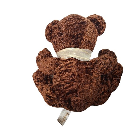 Dan Dee Teddy Bear 11 inch Plush Brown White Bow Soft Stuffed Animal Toy - Picture 2 of 6